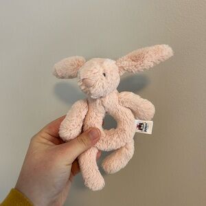 Jelly cat pink rattle rabbit infant toy